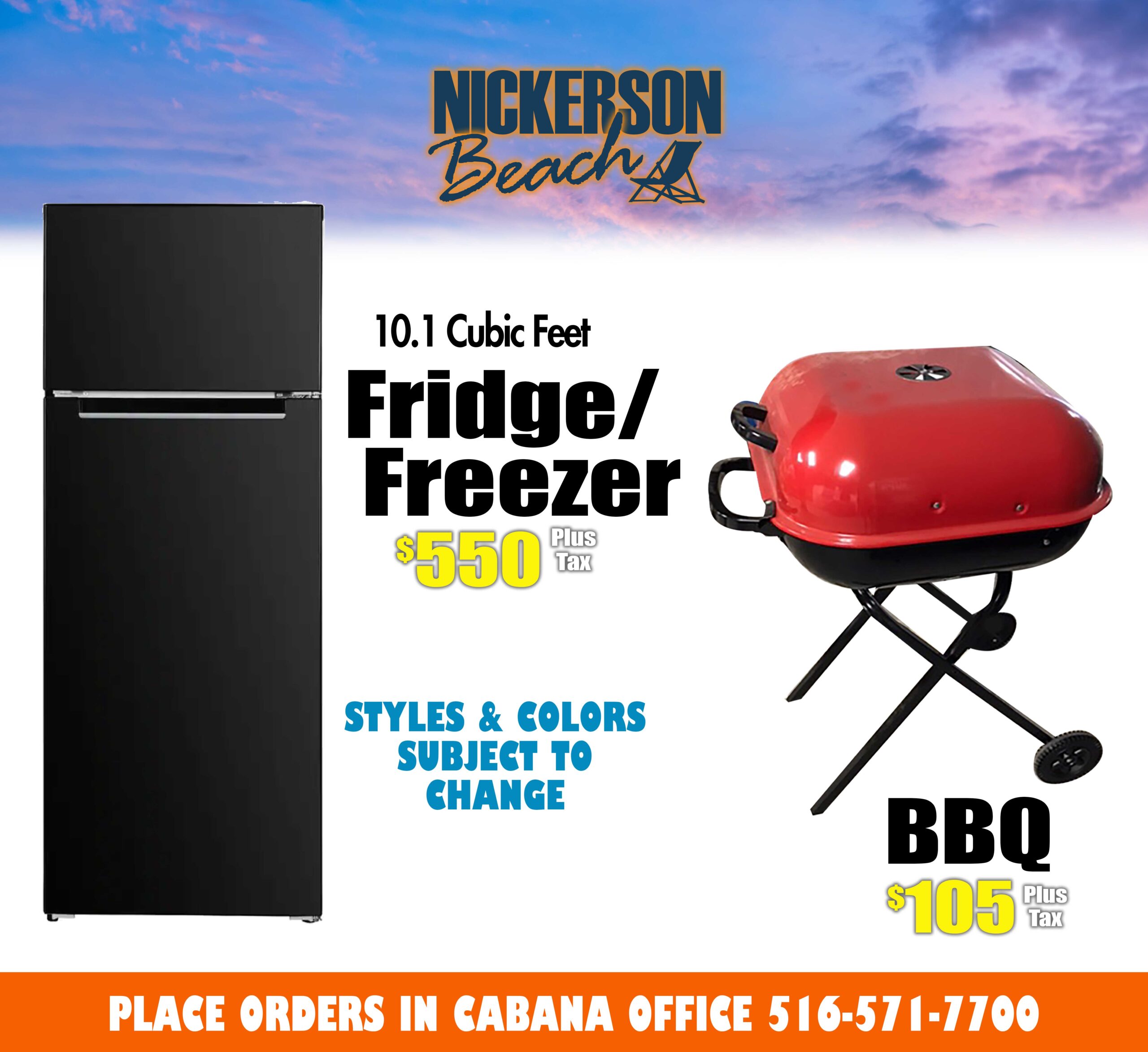 Nickerson Beach Cabana BBQ Fridge