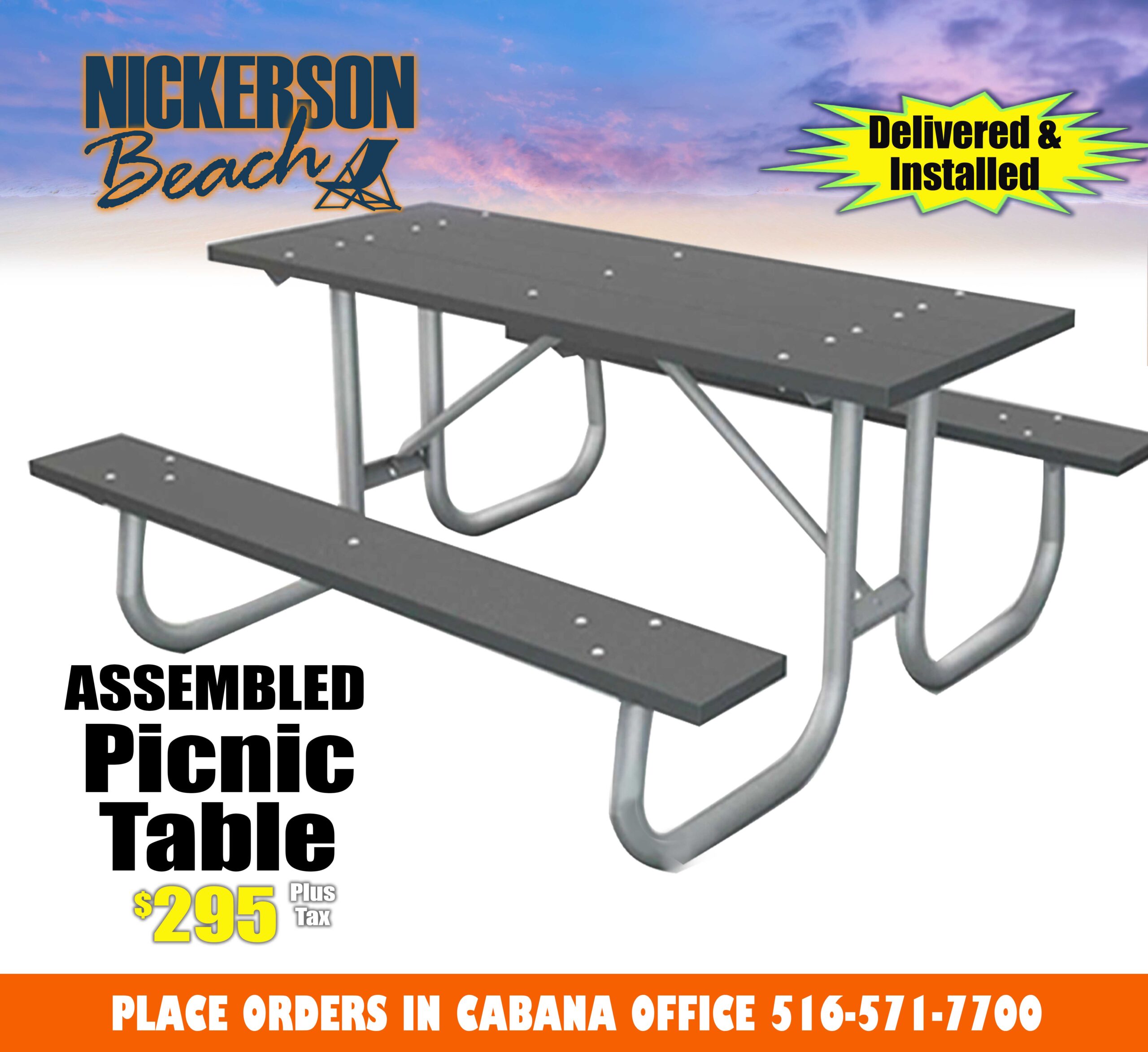 Nickerson Beach Cabana Picnic Tables