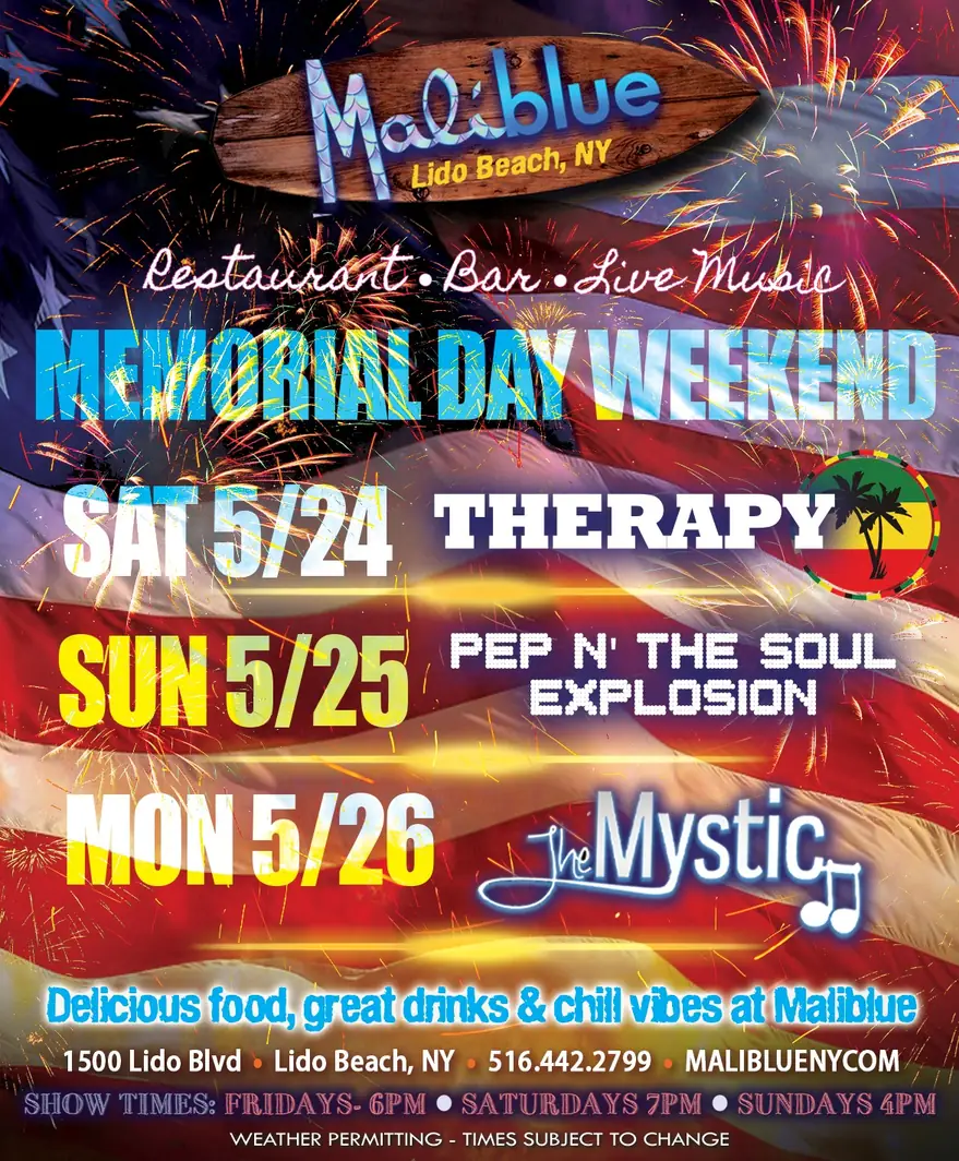 Maliblue Memorial Day Weekend Lineup
